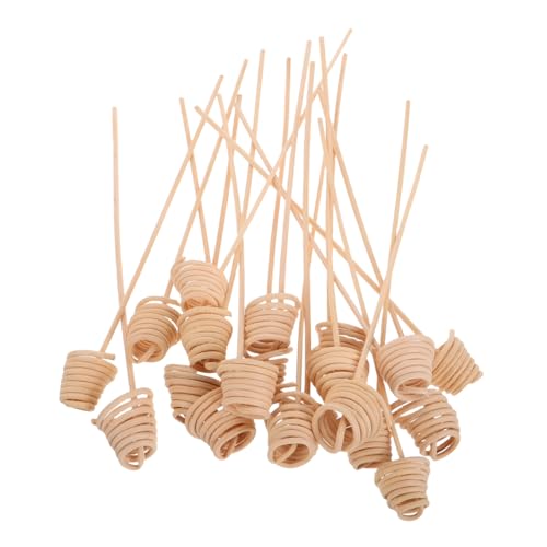 GRIRIW 20pcs Wavy Rattan Diffuser Reeds Sticks for Natural Replacement Fragrance Sticks for Decor Elegant Indoor Scented Atmosphere