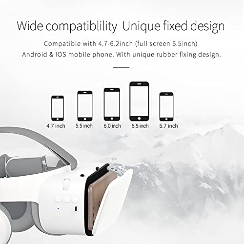 Vr Headset For Cellphone 3D Virtual Reality Glasses Bluetooth Vr Glasses With Remote Control Compatible With Android Ios Iphone 12 11 Pro Max Mini Xrs 8 7 Samsung 4.7-6.2 Inch Mobile Phones. #TOP3