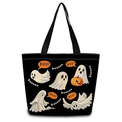 Bolsa Tote Reutilizable Boo Spooky para Compras miniatura 1