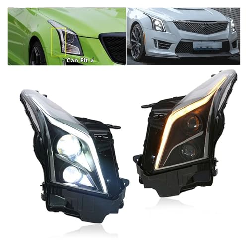 Faros delanteros para Cadillac ATS 2013-2019 con proyector y señal dinámica 2