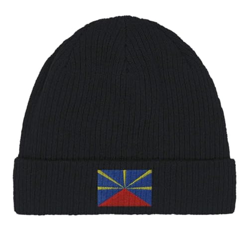 Bonnet en coton drapeau de La Réunion protégeant du froid et du vent - 2