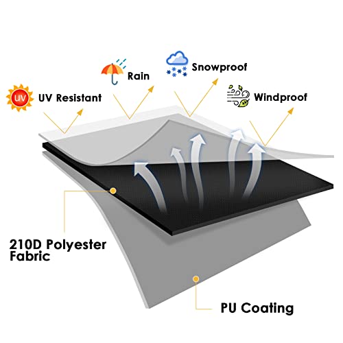 Gemitto Patio Sofa Cover, Outdoor Sectional L-Shaped Furniture Cover, Waterproof Heavy Duty Garden Couch Protective Cover For Rain Snow Dust Uv 420D Sofa Cover (Long Left Wing, Short Right Wing) #TOP4