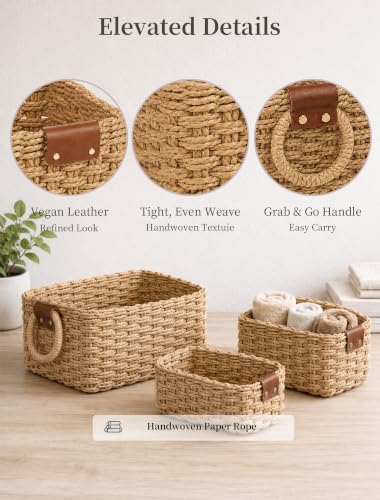 Small-Wicker-Baskets-3-PCS-Paper-Rope-Baskets-for-Shelves-Brown-Recycled-Small-Baskets-3-Sizes-Woven-Baskets-for-Organizing-Decorative-Storage-Baskets-for-Bedroom-and-Bathroom