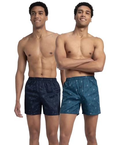 Image of Jockey 8222 Men's Super Combed Mercerized Cotton Woven Printed Inner Boxers with Ultrasoft and Durable Inner Waistband (Pack of 2)