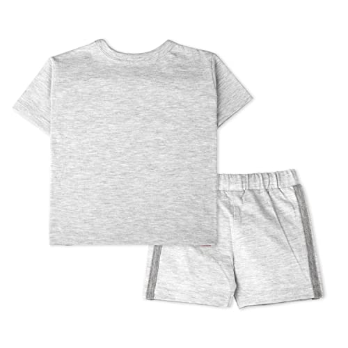 Image of ARIEL Baby Boys & Baby girls Cotton Printed Round Neck Half Sleeve T-shirt & Short Summer Clothing Sets
