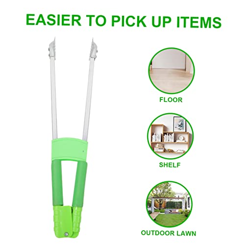 aboofan portable trash grabber tool lightweight long reach litter picker short handle for outdoor cleaning and waste collection