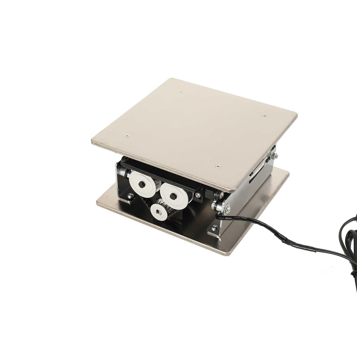 Elektrische Hebebühne Laborhebebühne aus Edelstahl, 200 × 200 mm Kleines Fernbedienung Heber Hubtisch, Hubbereich 100–307mm, Maximal Unterstützte Gewicht 10KG