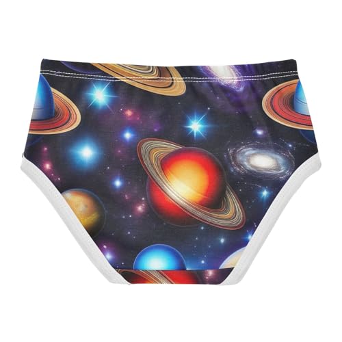 Cute Outer Space Planets Girl Panties Cute Girls Underwear Toddlers Cotton Durable Briefs Kids Undies 2t2