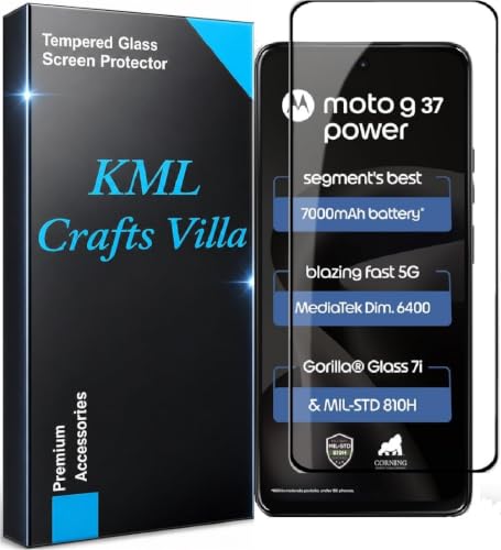 Image of HD, Scratch, Tear Resistant Edge to Edge Tempered Glass Screen Protector Guard Suitable For Moto G37 Power 5G
