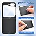 Ruky for Samsung Galaxy Z Flip 5 Case, Full Body Cover Hard PC Ultra-Thin Anti-Scratches Shockproof, Support Wireless Charging Protective Phone Case for Samsung Galaxy Z Flip 5, Black