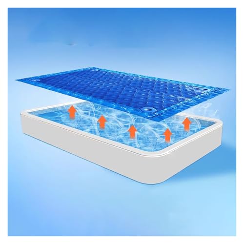 Cubierta de calefacción solar para piscina, manta solar de burbujas con ojales, cubierta térmica impermeable para uso en interiores y exteriores en verano