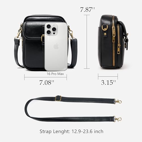 Image of Small Crossbody Bag for Women with Card Slots Vegan Leather Messenger Bag Men Wallet, Cross Body Anti-theft Shoulder Purse