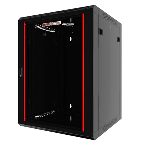 12U Wall Mount Server Rack Cabinet with Glass Door