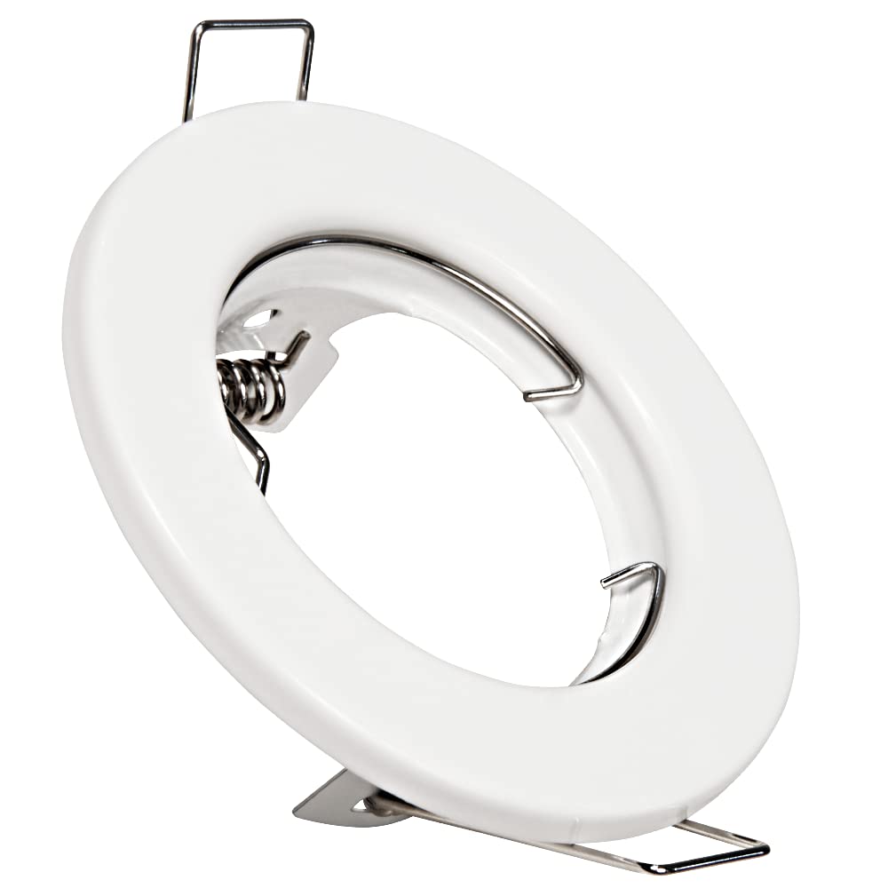 5er Set SMD LED Einbauleuchte: flaches Design mit Milchglas, modern, 5W, 400 Lumen, 230V, Neutralweiß (4000K), starr, passend für Bohrloch 55–65 mm. Ideal für Wohnzimmer, Küche, Schlafzimmer, Flur.