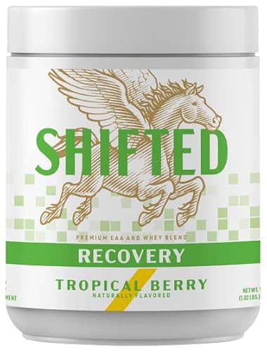 Shifted Recovery - Post Workout Recovery Drink - Essential Amino Acids Powder With Whey Protein Isolate, & Tart Cherry Juice - Premium Muscle Recovery Powder (20 Servings, Tropical Berry) #TOP9