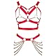 Damen Body Harness BH Punk Strumpfband Elastisch Verstellbarer BH Tanz Karneval Gothic Kostümzubehör