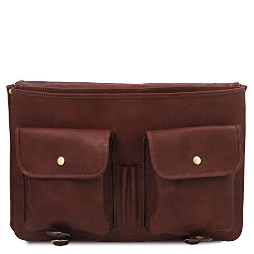 Tuscany Leather Ancona - Leather messenger bag - TL142073 (Brown)3