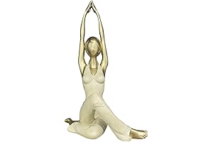 Yoga Girl Sculpture 3D Cow Face Yoga Pose for Home Studio
