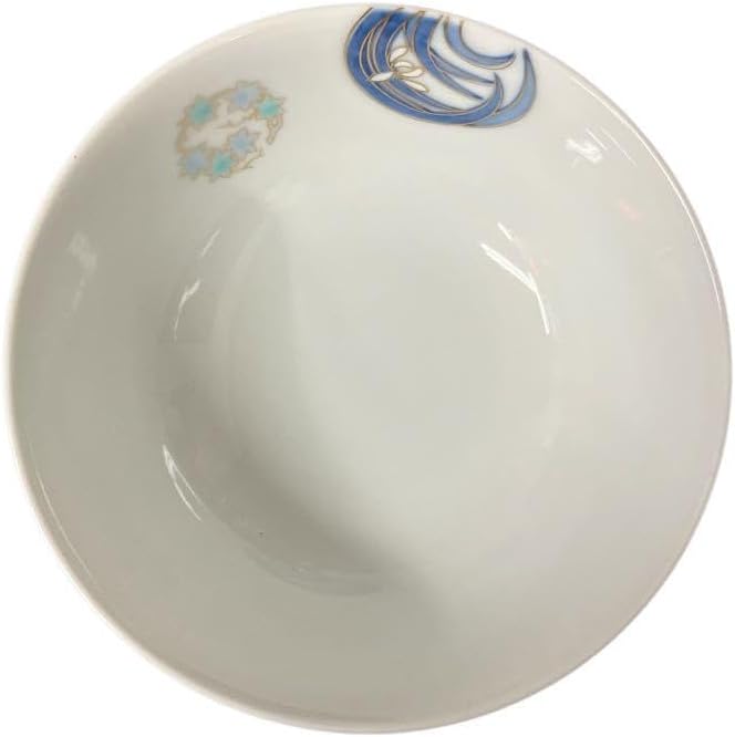 深川製磁 染錦花丸紋 茶碗 2客セット