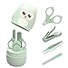 VOARGE Baby Nagelpflegeset Neugeborene, Babypflege Baby Maniküre Set mit sicherem Baby Nagelknipser,Schere,Pinzette und Nagelfeile, Süßer Eule Geschenk-Verpackung (blau)