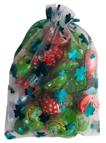 Glücksbringer Schokolade 33 Stück | 252g Im Kordelzugsäckchen | Silvester | Hochzeit | Geburtstag