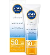 Nivea Sun UV face matting sun protection SPF 50 (50 ml), non-greasy sun cream for the