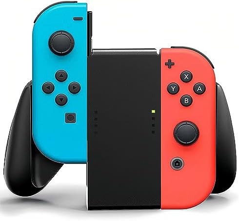 Joycon Comfort Grip, Switch Controller Holder for Switch/OLED, Joycon Controller Grip with Indicator(Black)