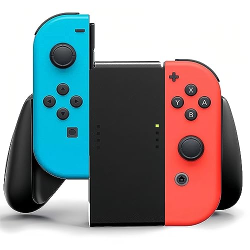 Lonxmovs - Joycon Comfort Grip, Switch Controller Holder for Switch/OLED, Joycon Controller Grip with Indicator(Black)