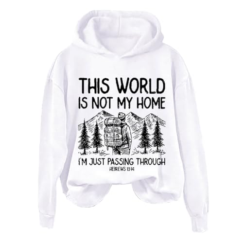 Sudadera holgada con capucha para mujer, suave, cálida, holgada, para salir y hacer deportes al aire libre, a la moda, para jóvenes, campus universitario, con estampado floral, cómoda y espuma