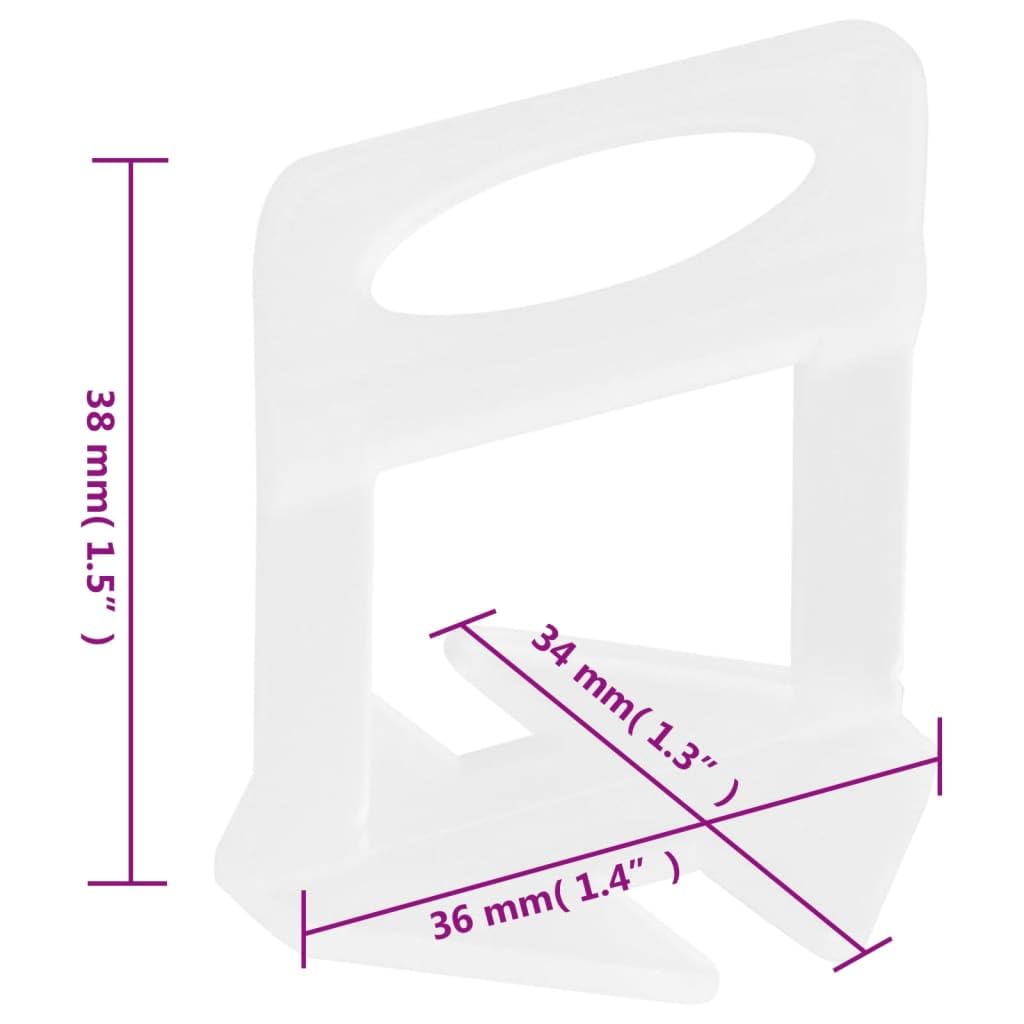 Clips de nivelación de azulejos 250 unidades de 3 mm de grosor de polipropileno resistente, transparente, ideal para colocación de baldosas, sistemas de nivelación, pared y suelo