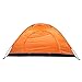 Tienda de campaña de tafetán de poliéster 170TPU, tienda de campaña de una sola capa de color de camuflaje de varilla de fibra de vidrio, tienda de campaña para una persona,(58*12*10cm-Orange)