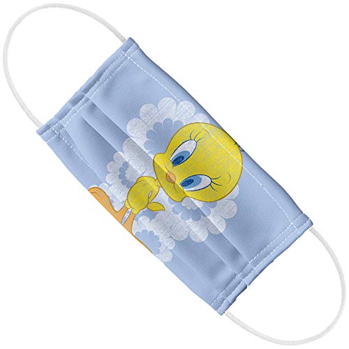 Popfunk Looney Tunes Retro Tweety 1-Ply Reusable Face Mask Covering with Adjustable Nose Wire, Unisex