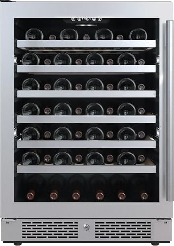 Avallon AWC242SZLH 24 Inch Wide 53 Bottle Capacity Single Zone Wine Cooler with Left Swing Door