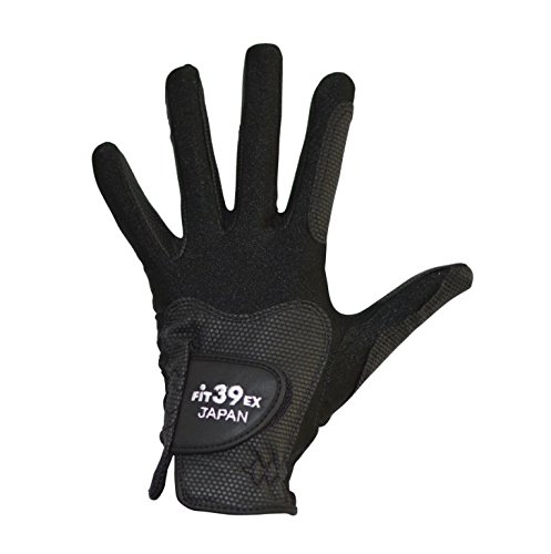 Fit39 EX Golf Glove (Large, Black/Black)