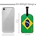 Brazil Flag Luggage Tag with Privacy Protection,Travel Luggage Identifier,Fashionable Travel Accessory