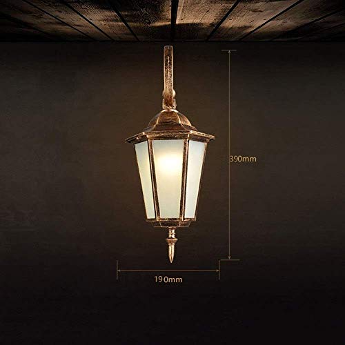 Lampe murale rustique extérieure étanche en verre et aluminium E27 - 7