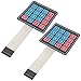 SJZBIN 2PCS 4x4 Matrix Thin Film Single Chip Microcomputer Expansion Keyboard 69x76.4mm Circuit Board for Industrial Control Instrumentation Embedded Systems
