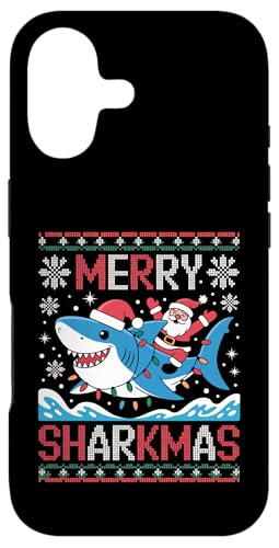 Merry Sharkmas AO[Z[^[ T^ CfBO V[N Cgt X}zP[X iPhone 17 p