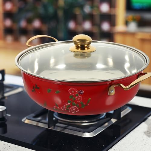 Marmite acier inoxydable pour hot pot compatible induction avec double poignées