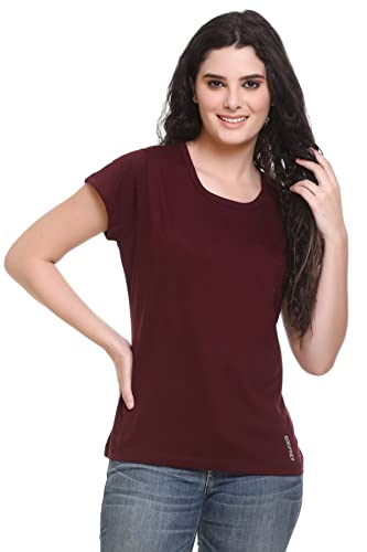Image of GODFREY Women Round Neck Half Sleeve Cotton T Shirts
