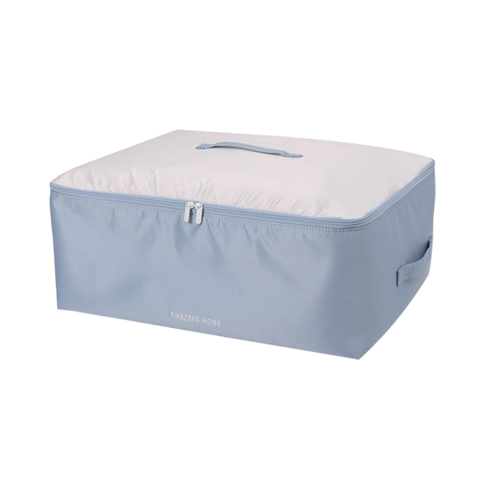 ETRGFTHU Quilt Storage Bag Home Out Of Season Clothes Arrangement Wardrobe Sundries Storage Portable Travel Bag(Blue,63cm*48cm*35cm)