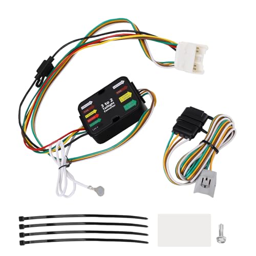 56480 Trailer Wiring Harness Compatible with Toyota Highlander 2020-2024, 4-Pin Flat 3 to 2 Taillight Converter Towing Hitch Wiring Kit Replace 118827