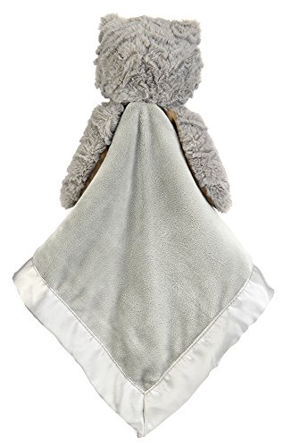 Bearington Baby Lil' Owlie Snuggler, Gray Owl Plush Stuffed Animal Security Blanket, Lovey 15" #TOP1