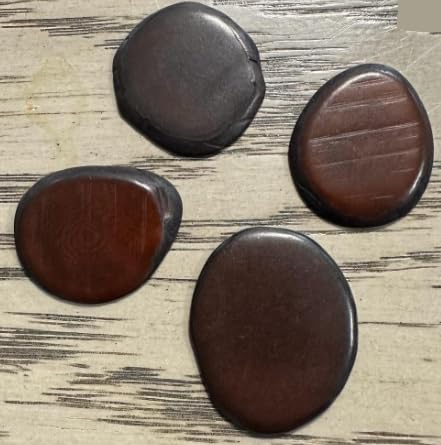 Seed Bead Eco Bead Natural Bead | 20 Tagua Nut Slices - Tagua Chips in Brown | 4x3 cm. Approx. Undrilled | Eco Ethical Jewelry