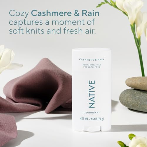 Image of Native Deodorant Contains Naturally Derived Ingredients, 72 Hour Odor Control, Deodorant for Women and Men, Aluminum Free, Cashmere & Rain 2.65oz