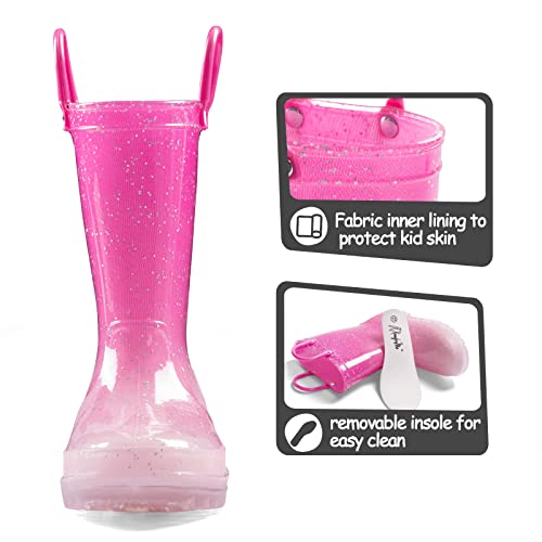 K Komforme Toddler Light Up Rain Boots For Girls Boys Waterproof Rain Boots With Handles Outdoors thumb #4