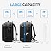 Kuvictewl Vacuum Backpack for Travel, 60L Expandable Travel Backpack with Vacuum Compression Seal System, Water Resistant, TSA Lock, Carry-On Suitcase Luggage - Pump Included