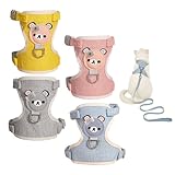 FDGGT 4 Stück Katzenleinen, Verstellbare Leinen, Niedliche Cartoon-Leinen, Haustier-Outdoor-Zubehör, Haustierbedarf