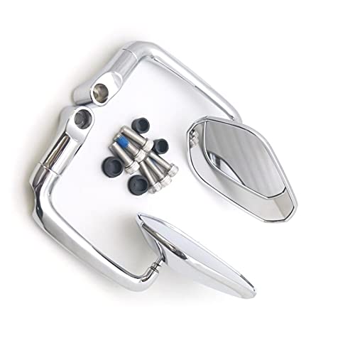 Rétroviseur moto chrome L-Bar avec miroir orientable