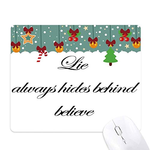Tapis de souris de jeu Believe antidérapant pour bureau de Noël